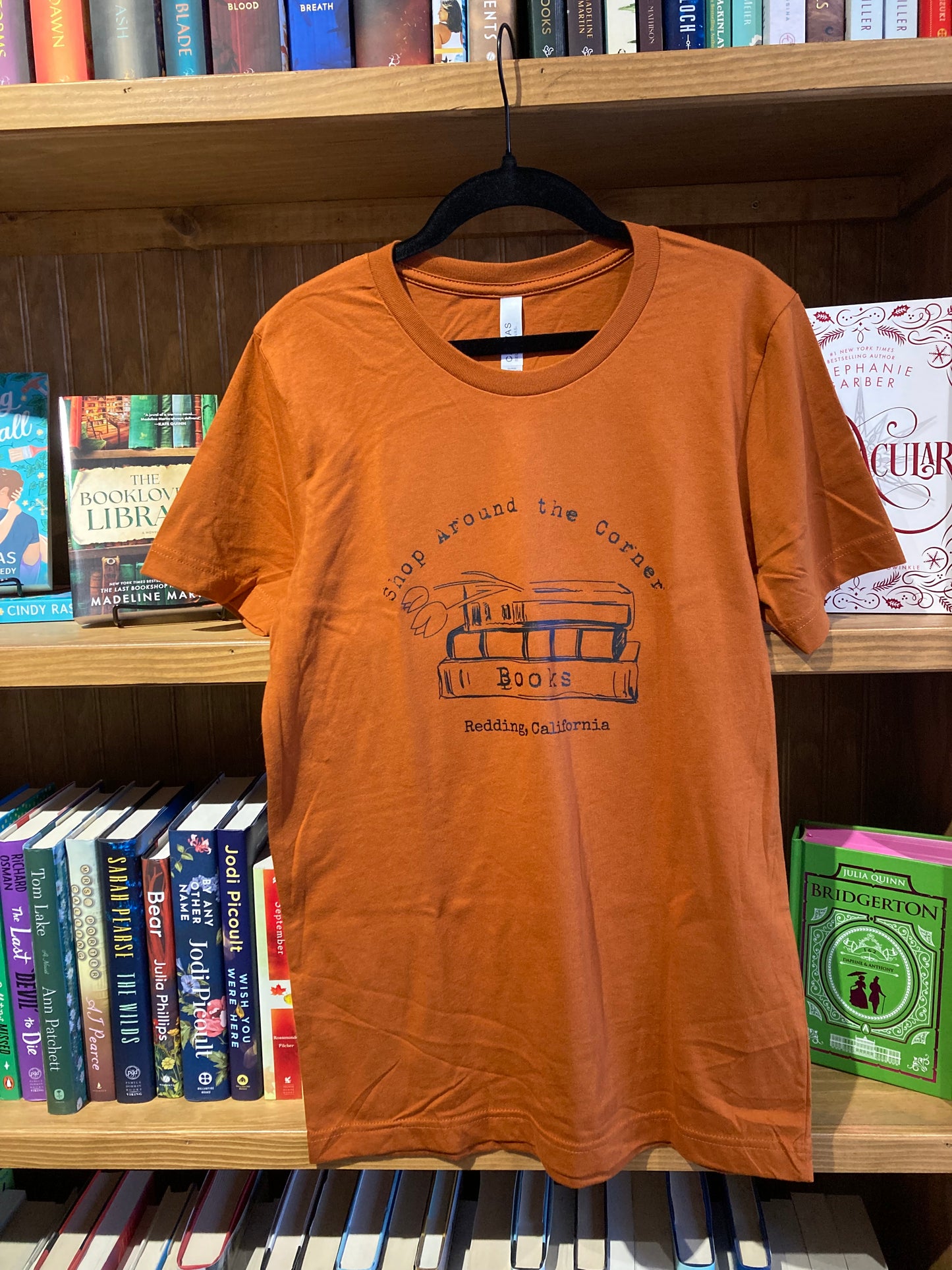 Shop Around the Corner Books Redding T-shirt